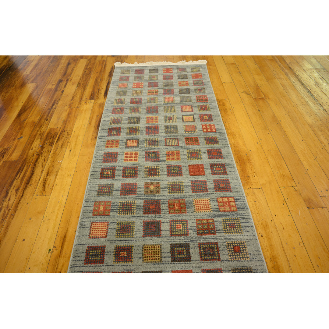 Abrigail Power Loom Blue/Green Rug Union Rustic Rug 