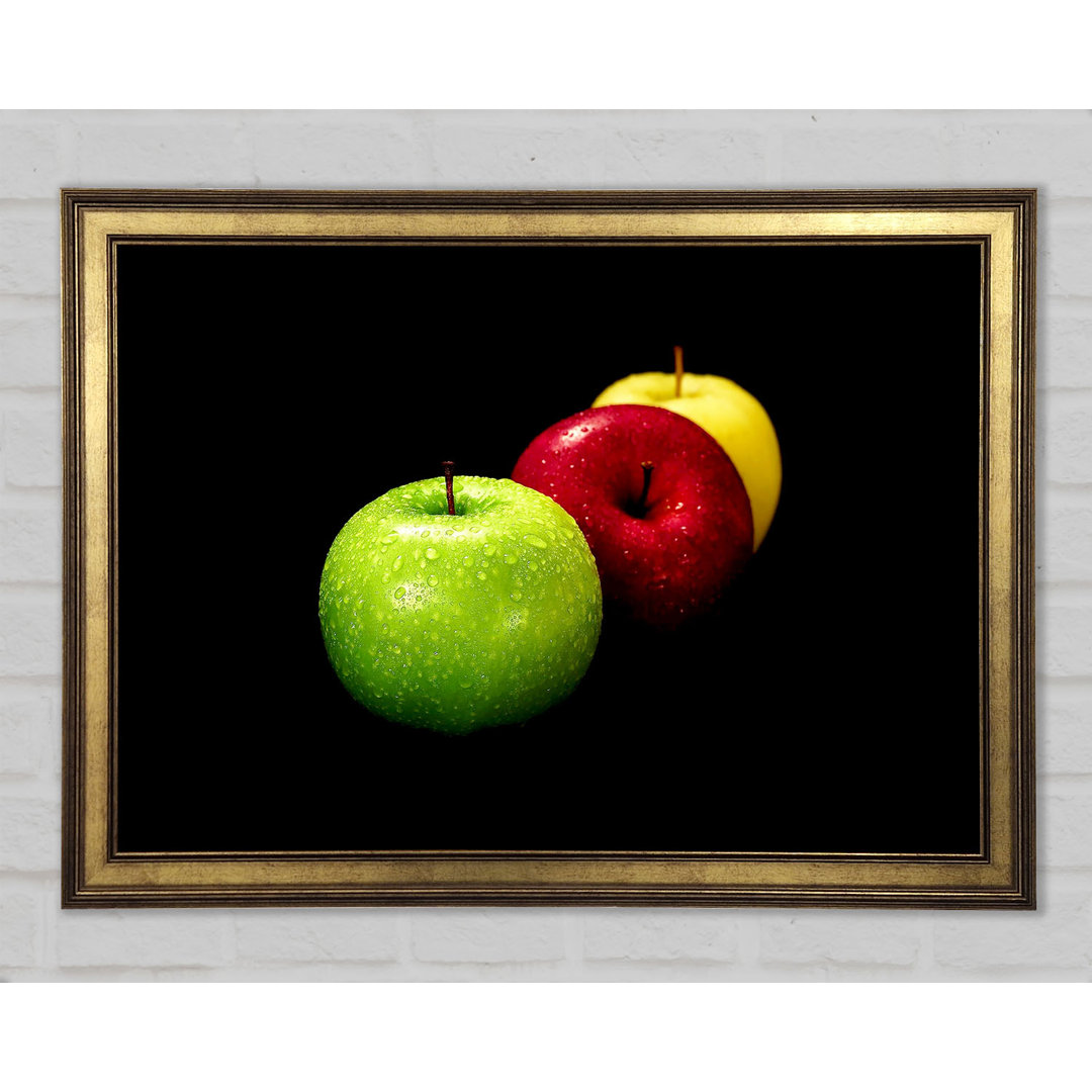 Trio Of Apples - Einzelne Bilderrahmen Kunstdrucke