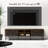 71'' W Walnut TV Stand with Sliding Doors for TVs up to 75''