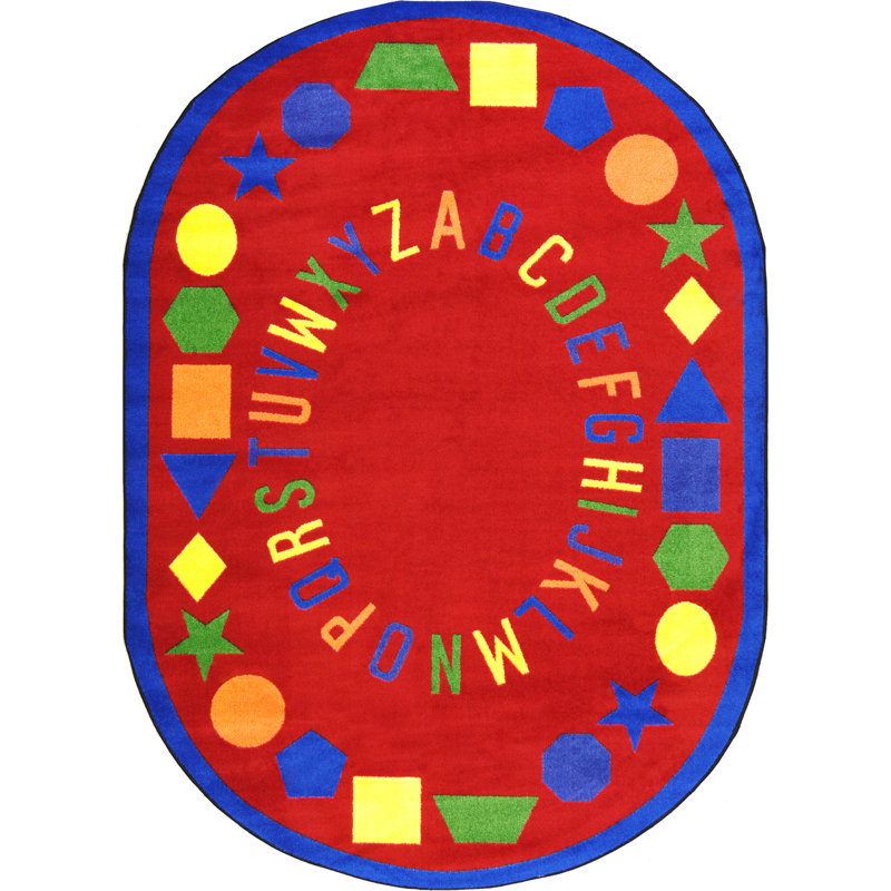 Tapis éducatif First Lessons, Ovale 5 pi 4 po x 7 pi 8 po