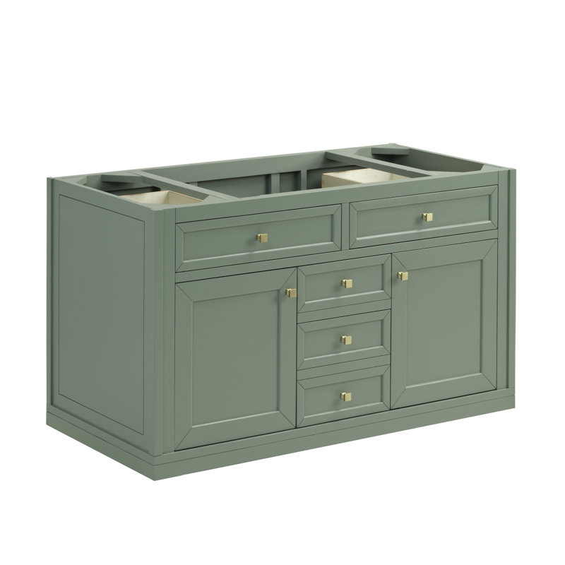 Chicago 48'' W Single Vanity, Smokey Celadon, Eternal Jasmine Pearl