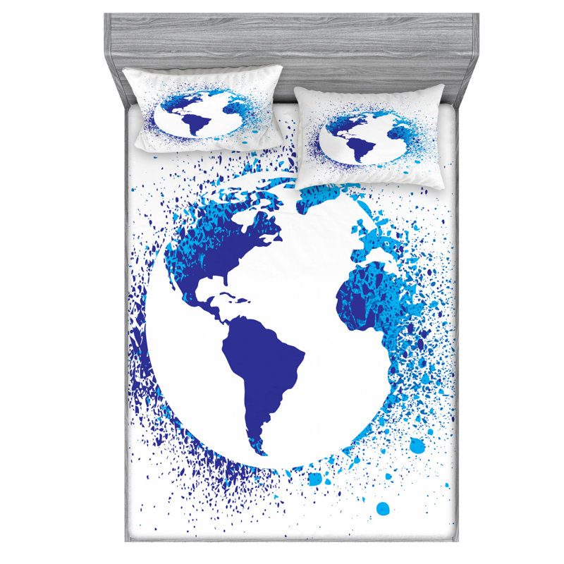 Microfiber Sheet Set, Queen Sheet Set with Fitted Sheet