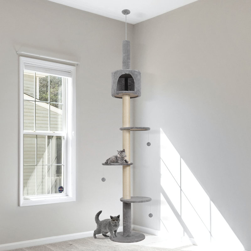 260 cm H Cat Tree / Condo, Grey