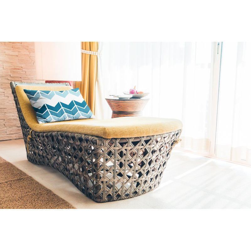Housse et insert de coussin rectangulaire intérieur / extérieur en polyester Chevy, Turquoise