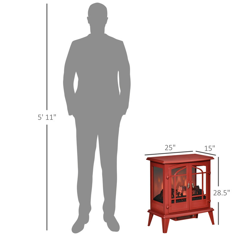 Poêle électrique Marelle, Rouge