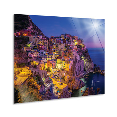 Country Of Manarola At Dusk by Jim Zuckerman - No Frame Print on Plastic / Acrylic