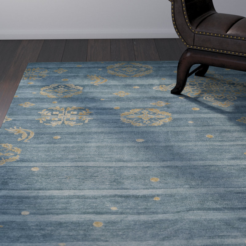 Elivia Performance Damask Indoor Rug, Rectangle 4' x 6'