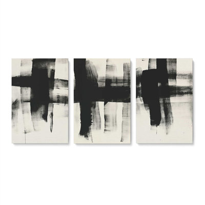Charcoal Whisper Set of 3 Canvas Prints