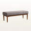 Banc de salle à manger rembourré en bois gris H 17,17 po x l 46,71 po x P 17,52 po Tomball