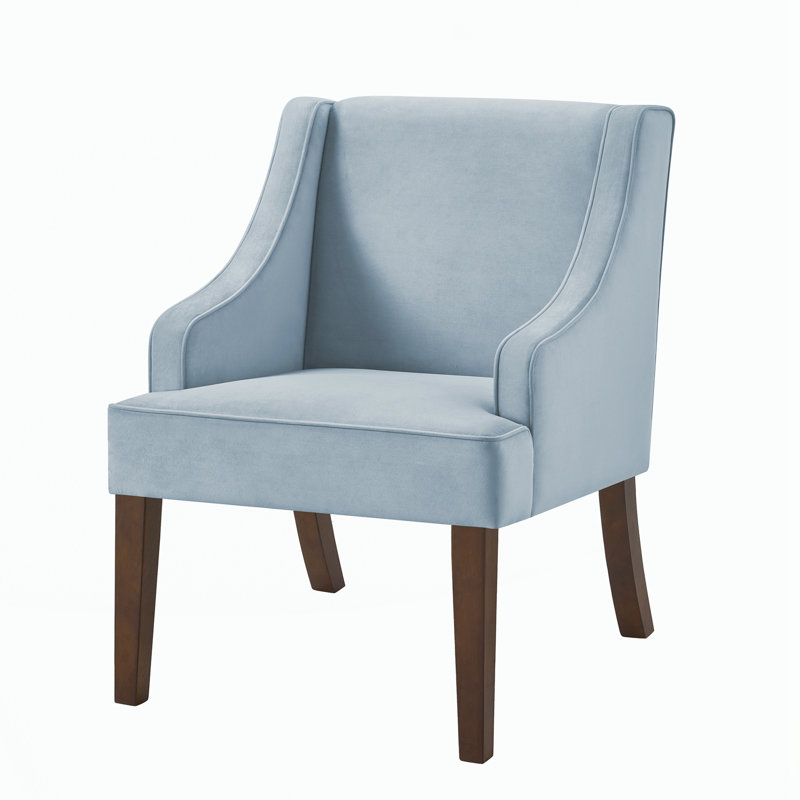 Chaise d'appoint Mid-Century moderne, Tissu de verre de mer