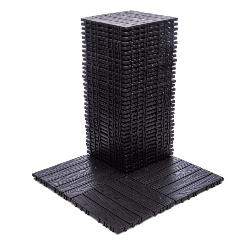 Carreaux de terrasse à emboîtement pour l'extérieur - Plancher imperméable de 68,80 pieds carrés