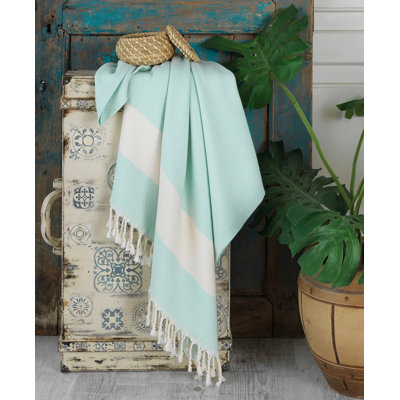 2-Pack Turkish Beach Towels, 100% Cotton Sand-Free Peshtemal Blanket