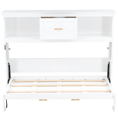 Twin, Bed, Charging Design, Drawer, Storage Cabinets, White, Pine Wood, , Construction Station, Rustic Style, Durability