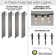 Excello Global Products V2 Light Pole 4 Pack With 100' Of LED Edison Bulb String Lights (Yard Mount)