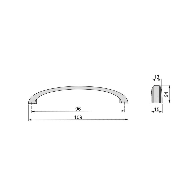 Eady Zamak 9.6cm Centre Arch Handle