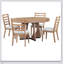 Ensemble de table de salle à manger 5 pièces avec des sculptures élégantes et un design rond, parfait pour les réunions de famille et une utilisation sécuritaire dans toute maison.