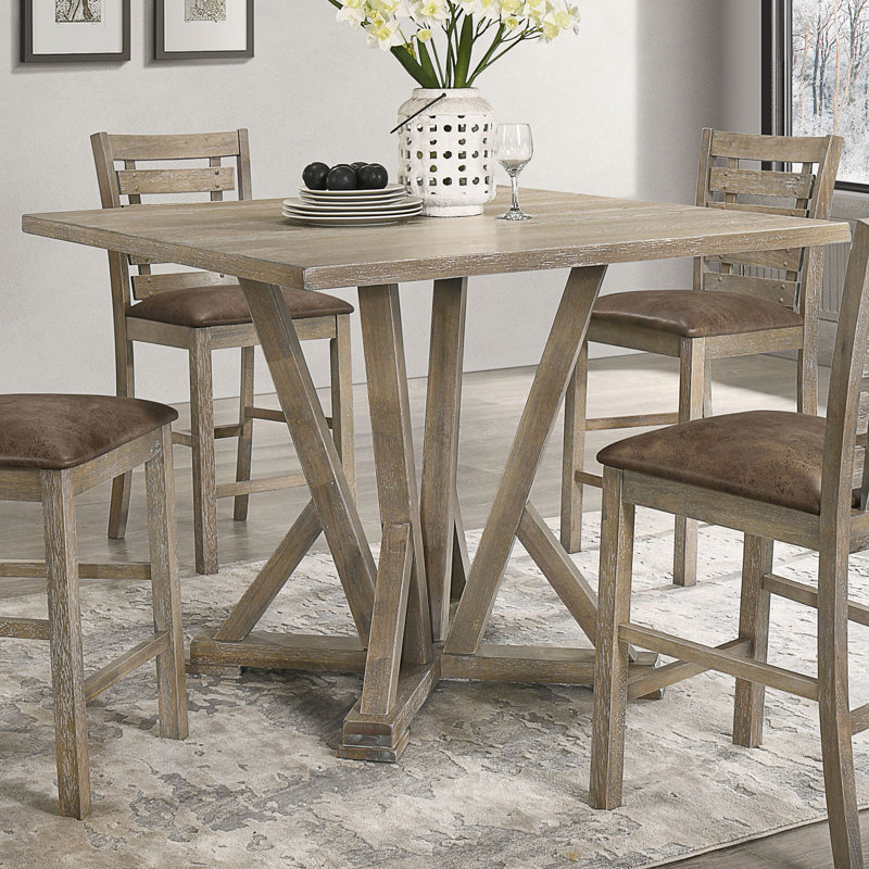 Table de comptoir carrée 45 pouces Modern Farmhouse