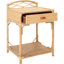 Table de chevet moderne en rotin 18,5 po avec tiroir, tablette et détails tissés Coastal Blume-452904696