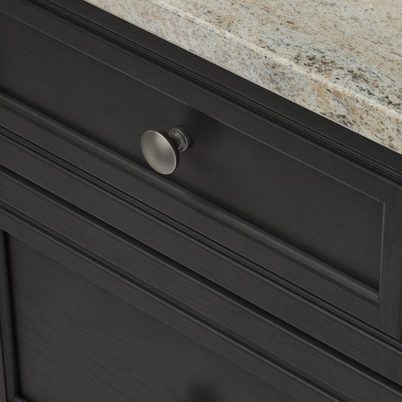 Round Knob, Heirloom Silver