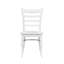 Ensemble de 2 chaises d'appoint de salle à manger Beo, dossier échelle en bois blanc