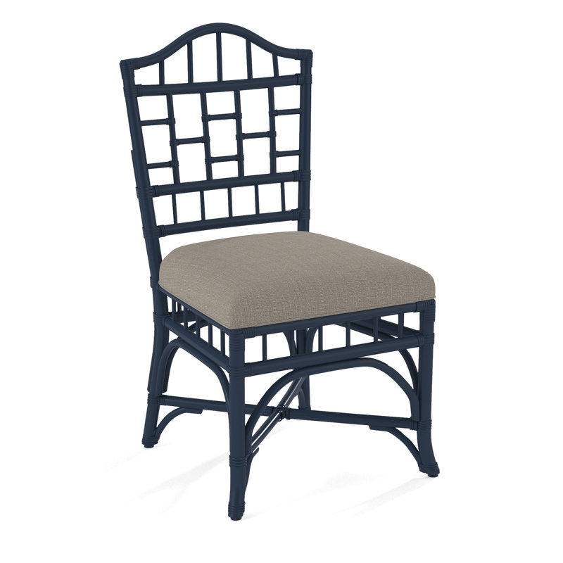 Chippendale Side Dining Chair, Navy, Stone Crypton Performance; 0884-83