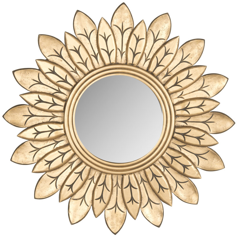 Saladin Engineered Wood Wall Mirror, Gold