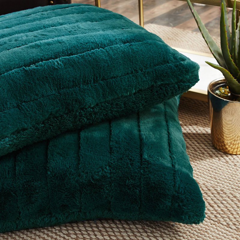 Housse de coussin Supermink, Noir sarcelle