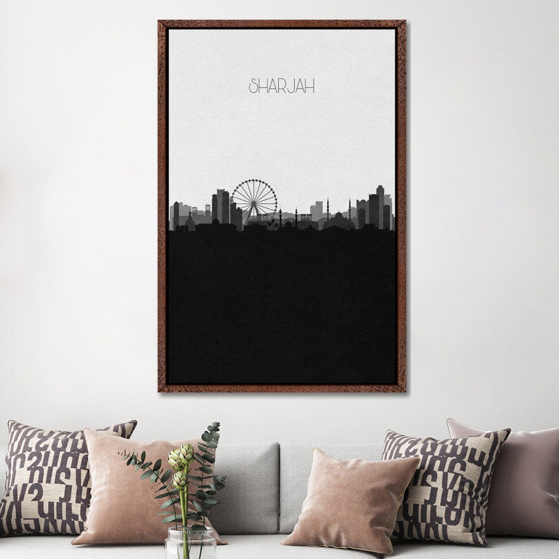Sharjah, Uae City Skyline by Ayse Deniz Akerman - Print on Canvas