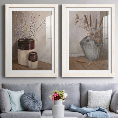 Ensemble de 2 cadres de peinture sur chat et printemps