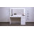 Boahaus Verona Large Vanity Desk with Framed Bulb Mirror – Custom Space Makeup Vanity Designed as a Structured Dressing Station with Integrated Power