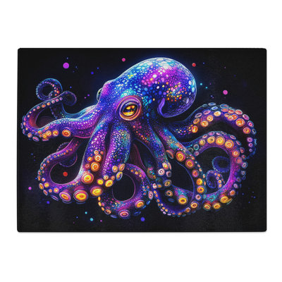 Octopus  Glass Chopping Board