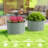 Steel Raised Beds for Garden Set of 2, Green-770617166-770617152