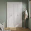 Porte pliante 48 po x 80 po avec panneau d'amorçage en bois massif blanc avec trousse de quincaillerie d'installation (garde-manger, porte de placard)-102830260