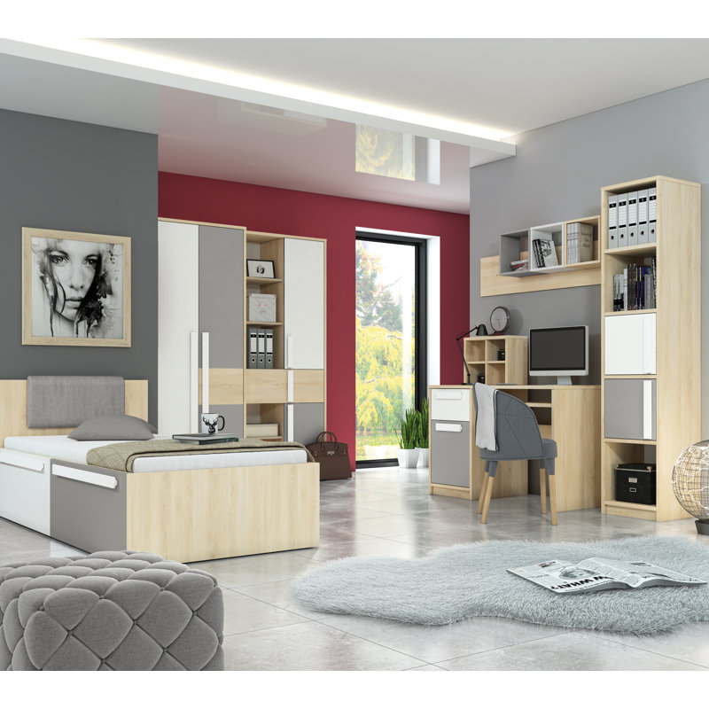Indalecio 2 Door Solid Wood Wardrobe