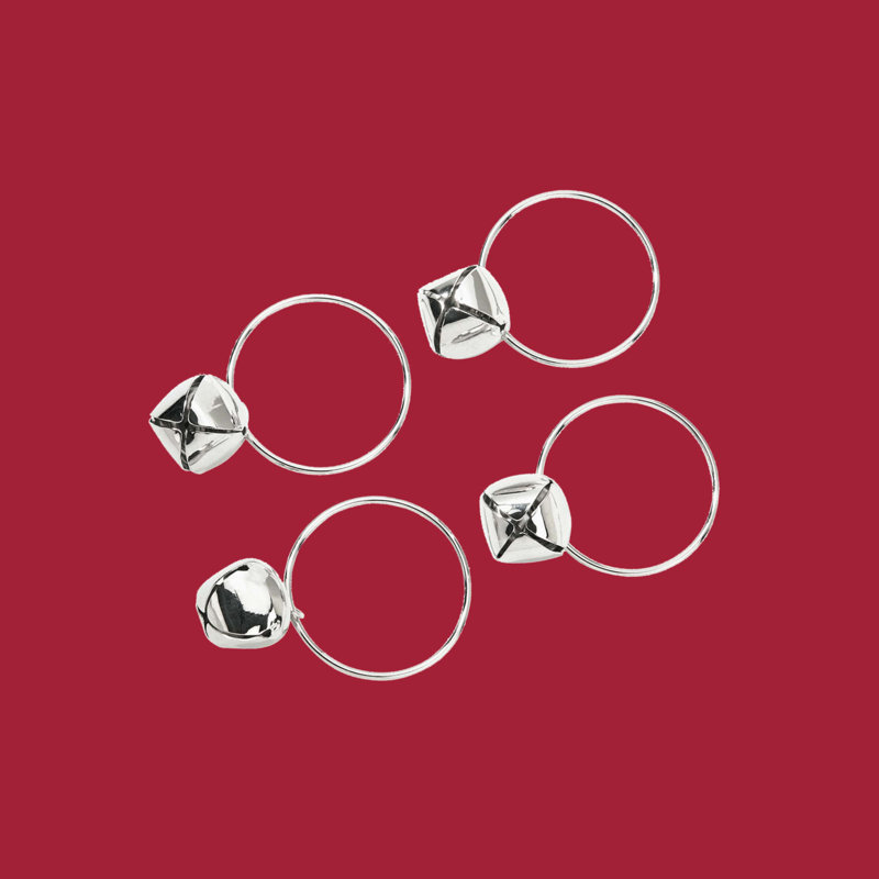 Ensemble de 4 anneaux de serviette Jingle Bell