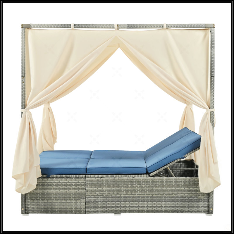 Adjustable Sun Bed With Curtain