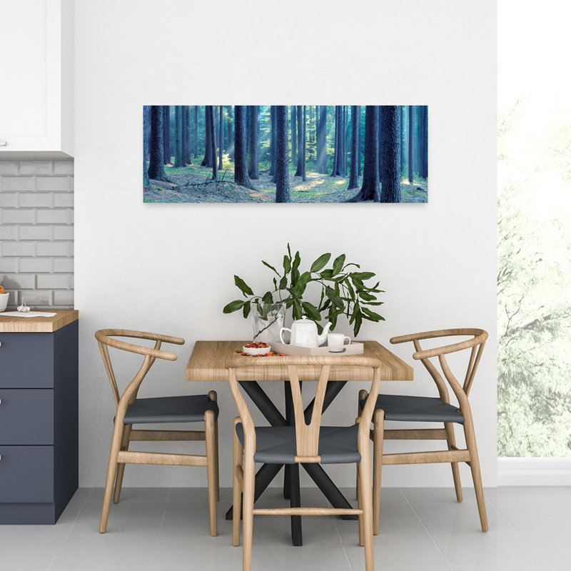 Trees In A Forest South Bohemia Czech Republic by Frank Chmura - Wrapped Canvas Panoramic Print, 30.48 cm H x 91.44 cm W