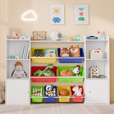 Kids Manufactured Wood Toy Storage Organizer W/8 Removable Toy Bins by Isabelle & Max