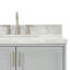 Meuble-lavabo sur pied simple 37 po avec plateau en marbre de Carrare Abshire-93359471