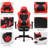 Inbox Zero Adjustable Reclining Faux Leather PC & Racing Game Chair with Footrest-1885298268