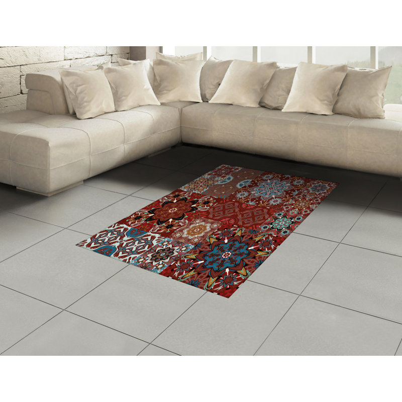 Tapis décoratif brun en fibres à haute densité, Rectangle— 4 pi x 5 pi 8 po