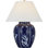 Halpern 25" Table Lamp in Cornflower Blue and White Porcelain with White Paper Shade