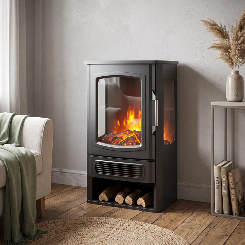 Brambly Cottage 44.5 cm W Black Electric Fireplace