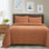 Bostwick Stonewashed Cotton Gauze Solid Color Classic Casual Modern Rustic Quilt Set