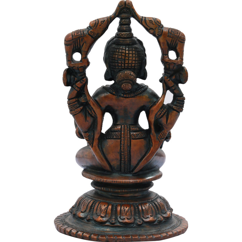 Figurine Gajalakshmi, Brun / or