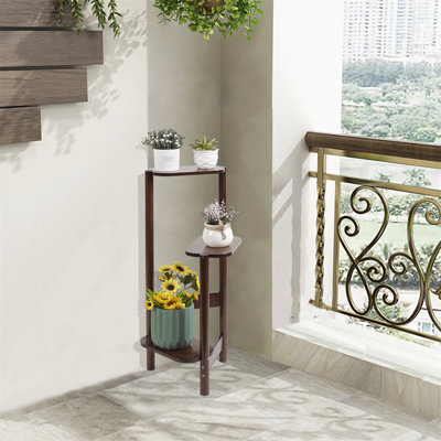 Jahquel Wood Weather Resistant Plant Stand