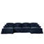 Canapé modulaire classique en U modulaire à 4 places avec accoudoirs évasés et volants amovibles, jupes plissées et pieds fuselés, canapé en nuage à assise profonde en chenille avec repose-pieds mobile-469825281
