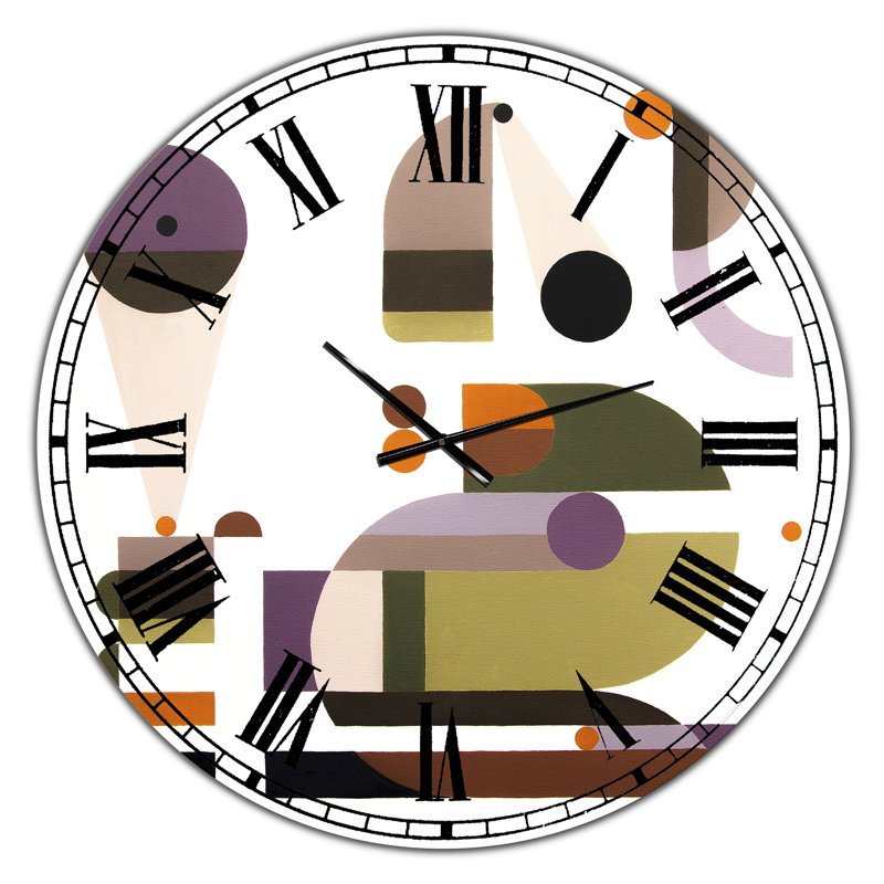 Horloge murale surdimensionnée Mid-Century, Médium