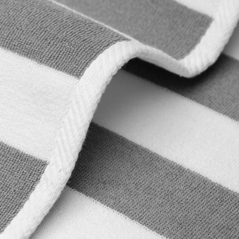 Premium Oversized Striped Towels - Soft, Absorbent & Long‑Lasting, Gray