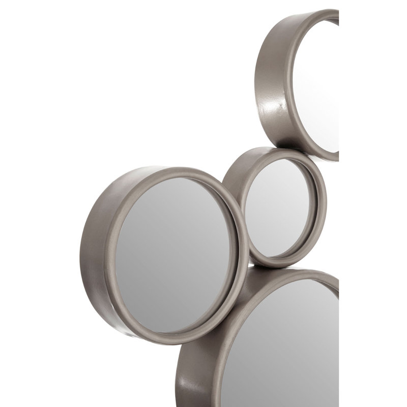 Calcott Metal Flat Wall Mirror, 47 cm H x 67 cm W, Silver